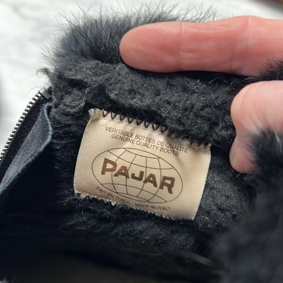 Pajar Black Pony Hair and Faux Fur Zip Front Winter Boots Size 39 - Picture 8 of 12